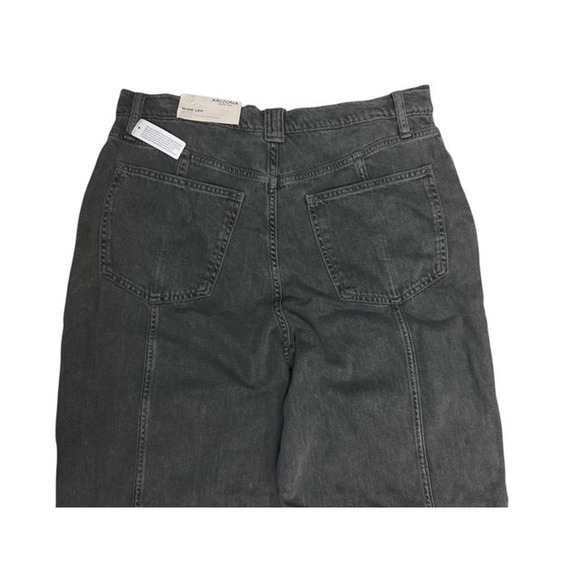 Arizona size 14 Jeans Gray Black Eclipse Wide Leg High Rise Relaxed at Hip Thigh - Picture 4 of 5